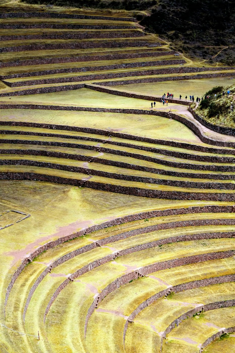 Vistas aéreas de las salineras de Maras, Valle Sagrado